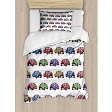 Colorful Fast Sports Car Duvet Cover Set