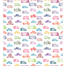 Various Vehicles Bus Truck Duvet Cover Set