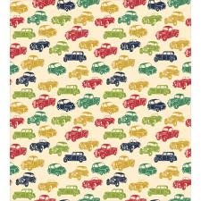 Curved Edged Vehicle Drawn Duvet Cover Set