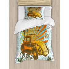 Summer Season Design Car Duvet Cover Set