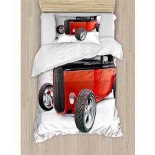 Nostalgic American Wheels Duvet Cover Set