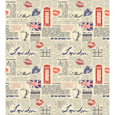 Newspaper Kiss Marks Duvet Cover Set