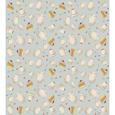 Coffee Cakes Cherries Duvet Cover Set