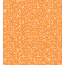 Pumpkin Leaves Swirls Duvet Cover Set