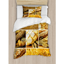 Wheat Stages Collage Duvet Cover Set