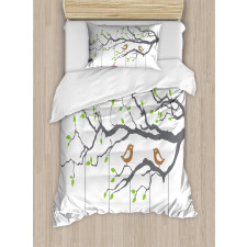 Romantic Birds Tree Duvet Cover Set