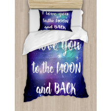 Outer Space Phrase Duvet Cover Set