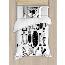 Modern Graphic Love Duvet Cover Set