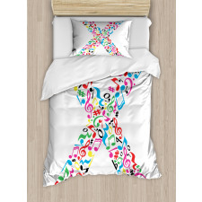 Vibrant ABC Musical X Duvet Cover Set