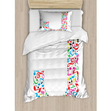 J Typography Duvet Cover Set