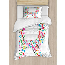 Cool and Musical Font Duvet Cover Set