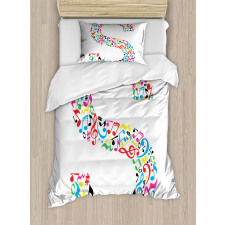 S with Musical Pattern Duvet Cover Set