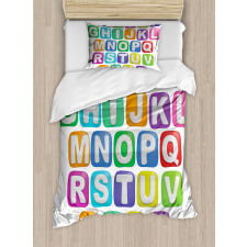 Colorful Alphabet Set Duvet Cover Set