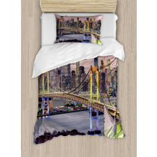 Tokyo Japan Bridge Duvet Cover Set