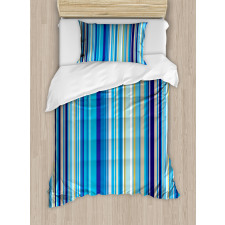 Vertical Stripes Retro Art Duvet Cover Set