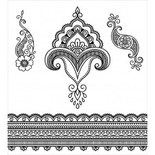 Floral Pattern Doodle Ornate Duvet Cover Set