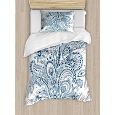 Ornate Floral Leaf Arrangement Duvet Cover Set