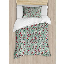 Thin Lines with Dots Duvet Cover Set
