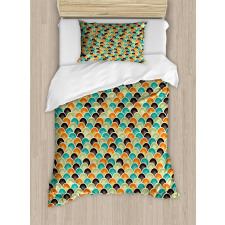 Colorful Half Circles Duvet Cover Set