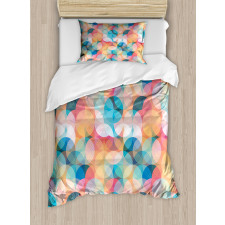 Pastel Mosaic Circles Duvet Cover Set