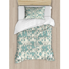 Pale Toned Lattice Duvet Cover Set