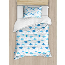 Geometric Net Design Dots Duvet Cover Set