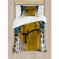 Antique Door Stone House Duvet Cover Set