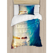 Sunrise on Waves Sports Duvet Cover Set