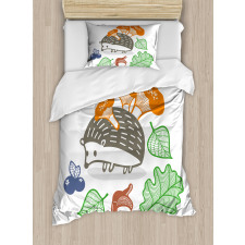 Colorful Animal Food Duvet Cover Set