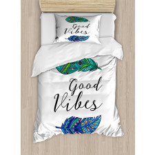 Boho Feathers Duvet Cover Set