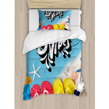 Flip Flops Summer Duvet Cover Set