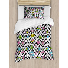 Zigzag Colorful Duvet Cover Set