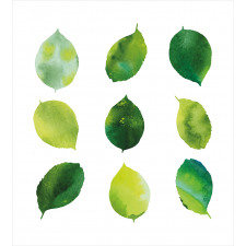 Watercolor Fresh Foliage Duvet Cover Set