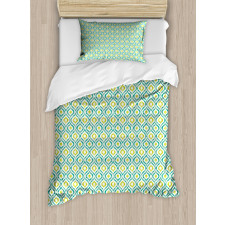 Vibrant Ogee Motif Duvet Cover Set