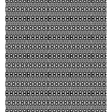 Grid Rows Pattern Duvet Cover Set