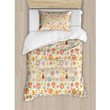 Flowers Singing Birds Duvet Cover Set