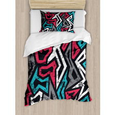 Hip Hop Culture Graffiti Duvet Cover Set