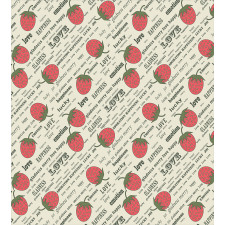 Retro Strawberry Love Duvet Cover Set
