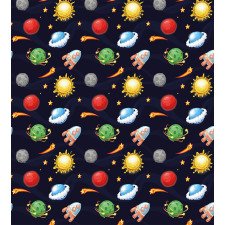 Cosmos with Sun Planets Duvet Cover Set