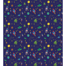 Doodle Cosmos Elements Duvet Cover Set