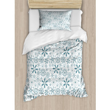 Merry Xmas Snowflakes Duvet Cover Set