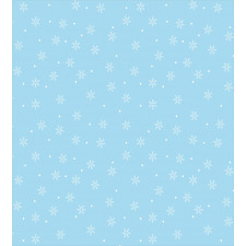 Soft Snowfall on Blue Duvet Cover Set
