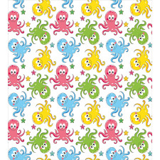 Cheerful Ocean Animals Duvet Cover Set