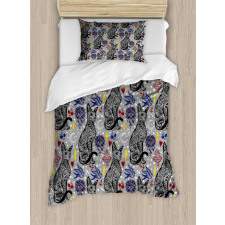 Vintage Mystical Cat Duvet Cover Set