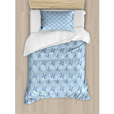 Blue Dragonflies Duvet Cover Set