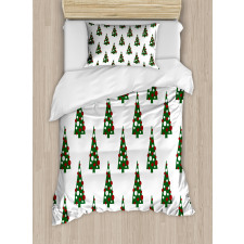 Xmas Tree Pattern Duvet Cover Set