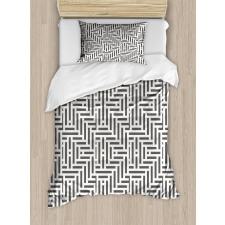 Short Lines Abstract Duvet Cover Set