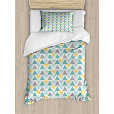 Chevron Retro Style Duvet Cover Set