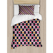 Grid Vivid Squares Duvet Cover Set