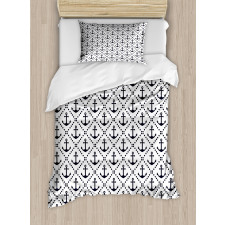 Nautical Anchor Dots Duvet Cover Set